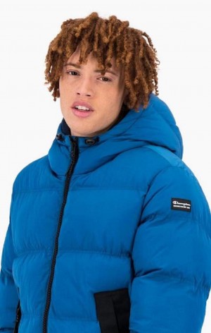 Champion 1919 Polstrované Jacket Bundy Panske Modre | 2394-POSNJ