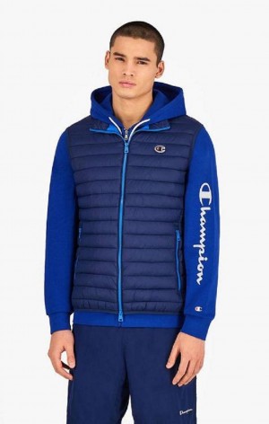 Champion Bez Rukavov Paneled Gilet Bundy Panske Tmavo Modre | 6310-SMKQP