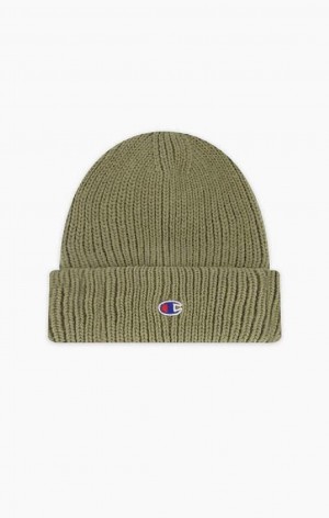 Champion C Logo Patch Beanie Hat Klobuky Panske Béžové | 0218-GSDVB