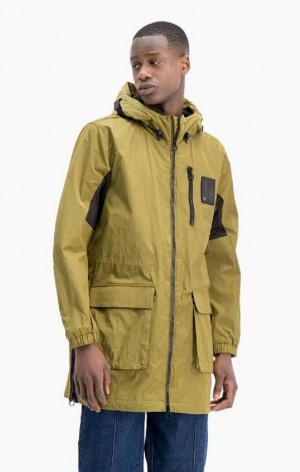 Champion Cargo Pocket S Kapucňou Coat Bundy Panske Olivovo Zelená Zelene | 2965-KEHBV