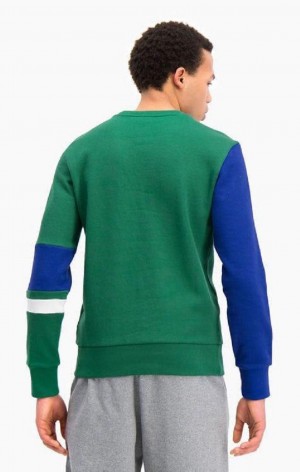 Champion Colour Block Stripe Detail Sweatshirt Mikiny Panske Zelene | 0718-AGOMW