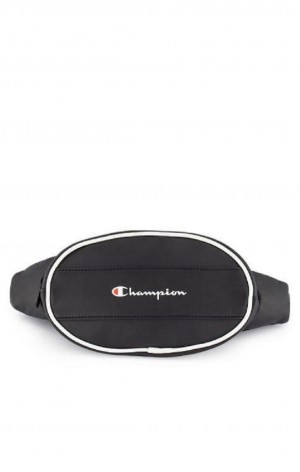 Champion Contrast Piping Faux Kozene Belt Bag Tasky Damske Čierne | 9352-DXZFR