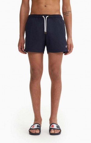 Champion Contrast Seam Detail Swim Shorts Plavky Panske Tmavo Modre | 1853-YJBTK