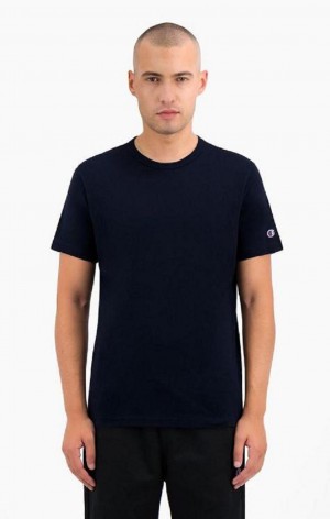 Champion Crew Neck T-Shirt Tricko Panske Tmavo Modre | 5197-LYUSE