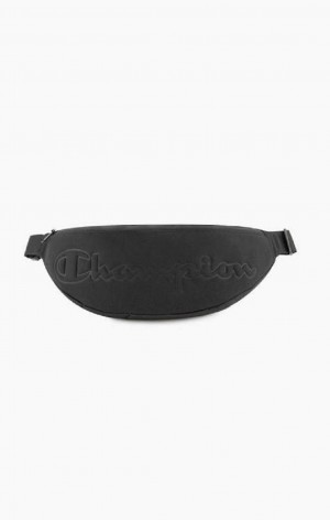 Champion Debossed Script Logo Neoprene Belt Bag Tasky Panske Čierne | 9506-GXNYT