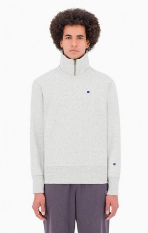 Champion Double Layer Reverse Weave Sweatshirt Mikiny Panske Svetlo Siva | 9386-GZJKU