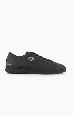 Champion Embossed Script Logo Trainers Tenisky Panske Čierne | 4298-CEUXK