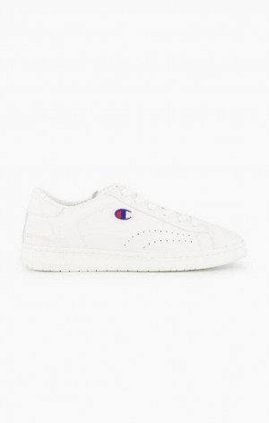 Champion Embroidered Logo Kozene Trainers Tenisky Damske Biele | 1085-USOZT