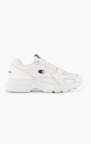 Champion Embroidered Logo Kozene Trainers Tenisky Damske Biele | 0234-BTGJR