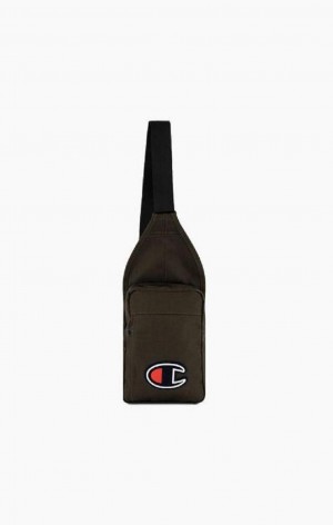 Champion Felt C Logo Shoulder Bag Tasky Damske Zelene | 5046-KINRQ