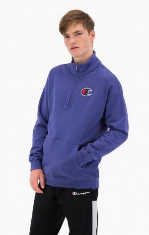 Champion Half Zip-Up Semisove C Sweatshirt Mikiny Panske Žlté | 8069-SMEXI