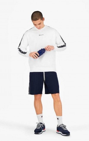 Champion Jacquard Logo Tape Front Seam Shorts Kratasy Panske Tmavo Modre | 1706-QICJL