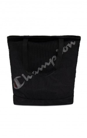 Champion Logo Tape Shopper Tote Bag Tasky Damske Čierne | 5794-OLRDP