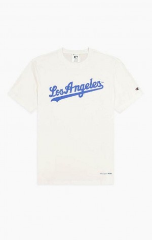 Champion Los Angeles MLB T-Shirt Tricko Panske Biele | 6304-NXZIC