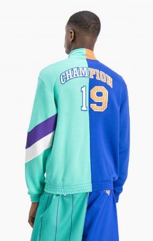 Champion NBMIX Patchwork 'Champion 19' Basketball Jacket Bundy Panske Modre | 7412-JUGXQ