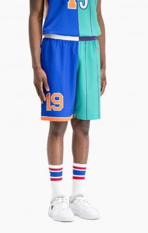 Champion NBMIX Patchwork 'Champion 19' Basketball Shorts Kratasy Panske Modre | 8210-LWABK