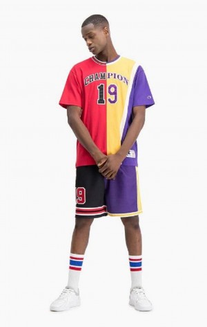 Champion NBMIX Patchwork 'Champion 19' Basketball Tricko Panske Červené | 1604-LSVXD