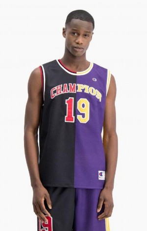 Champion NBMIX Patchwork 'Champion 19' Basketball Tricko Panske Čierne Nachový | 2958-ETDBG