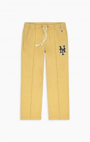 Champion New York MLB Rovno Trousers Jogger Nohavice Panske Béžové | 0594-PDQWH