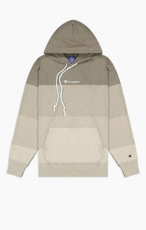 Champion Ombré Panelled Bavlnene Jersey Hoodie Mikina s Kapucnou Panske Zelene | 0549-SXCOW