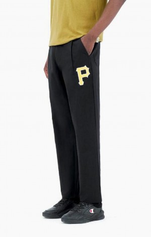 Champion Pittsburgh MLB Rovno Hem Woven Trousers Jogger Nohavice Panske Čierne | 0294-YRJSI