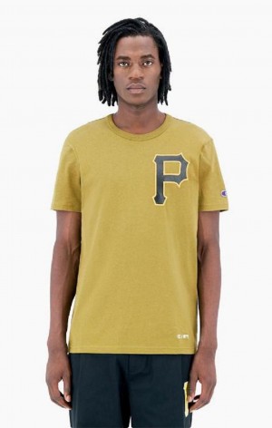 Champion Pittsburgh MLB T-Shirt Tricko Panske Olivovo Zelená Zelene | 6023-BAJNW