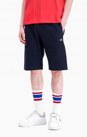 Champion Reverse Weave Long Shorts Kratasy Panske Tmavo Modre | 4581-KRWZB