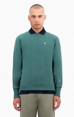 Champion Reverse Weave Sweatshirt Mikiny Panske Zelene | 8725-VRLFB