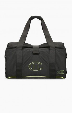 Champion Roll Top Neon Outline C Logo Duffle Bag Tasky Panske Čierne | 6924-ENKAR