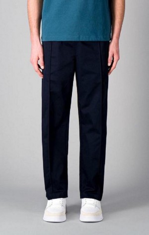 Champion Rovno Leg Front Seam Woven Trousers Jogger Nohavice Panske Tmavo Modre | 1948-JYSRN