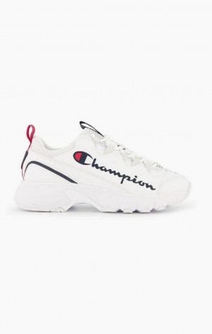 Champion Script Logo Recycled Mesh Trainers Tenisky Damske Biele | 8702-XNGRS