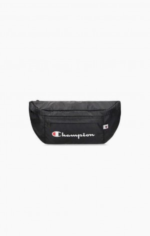 Champion Script Logo Zip Belt Bag Tasky Panske Čierne | 1024-YTZCR