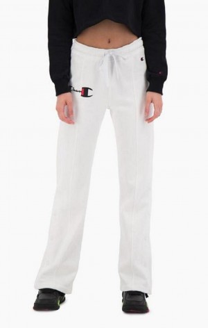 Champion Spliced Logo Popper Tracking Pants Jogger Nohavice Damske Biele | 0468-BZTIM