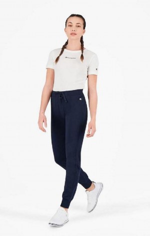 Champion Stretch Bavlnene Terry Joggers Jogger Nohavice Damske Tmavo Modre | 8359-QAEWL