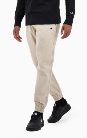 Champion Stretch Bavlnene Twill Cuffed Trousers Jogger Nohavice Panske Hnede | 4268-CGNTB