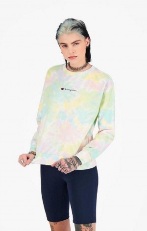 Champion Tie Dye Digitálny Print Sweatshirt Mikiny Damske Koralove | 0328-QKUPN