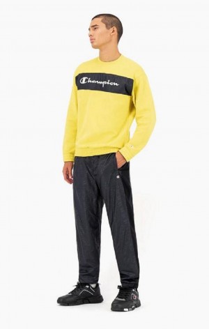 Champion Tonal Script Logo Nylon Tracking Pants Jogger Nohavice Panske Čierne | 7826-TGEJB