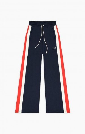 Champion Tri-Colour Siroke Topanky Leg Pants Jogger Nohavice Damske Tmavo Modre | 9063-ILGMU