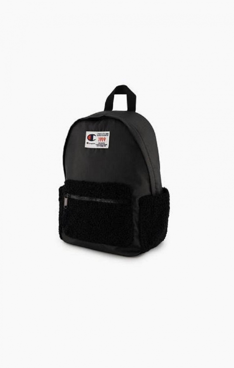 Champion 1919 Logo Teddy Backpack Tasky Panske Čierne | 6912-WRFJU