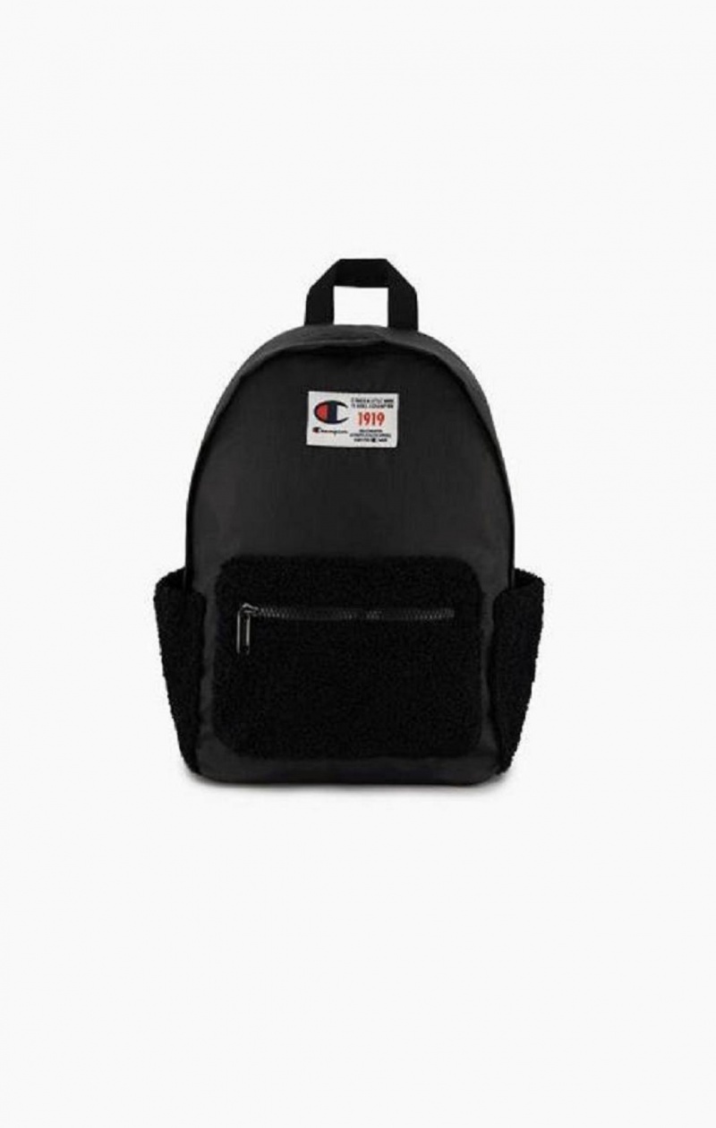 Champion 1919 Logo Teddy Backpack Tasky Panske Čierne | 6912-WRFJU