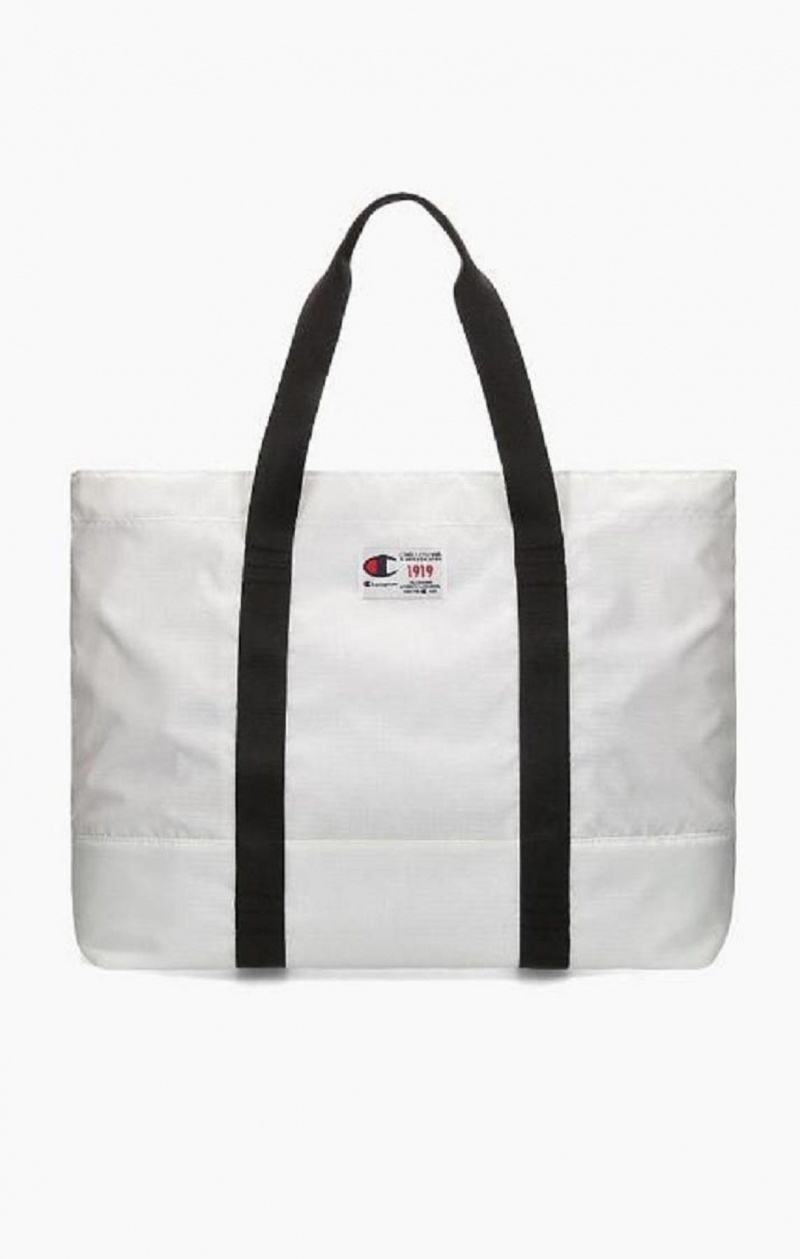 Champion 1919 Script Logo Tote Bag Tasky Damske Biele | 4057-UIMQJ