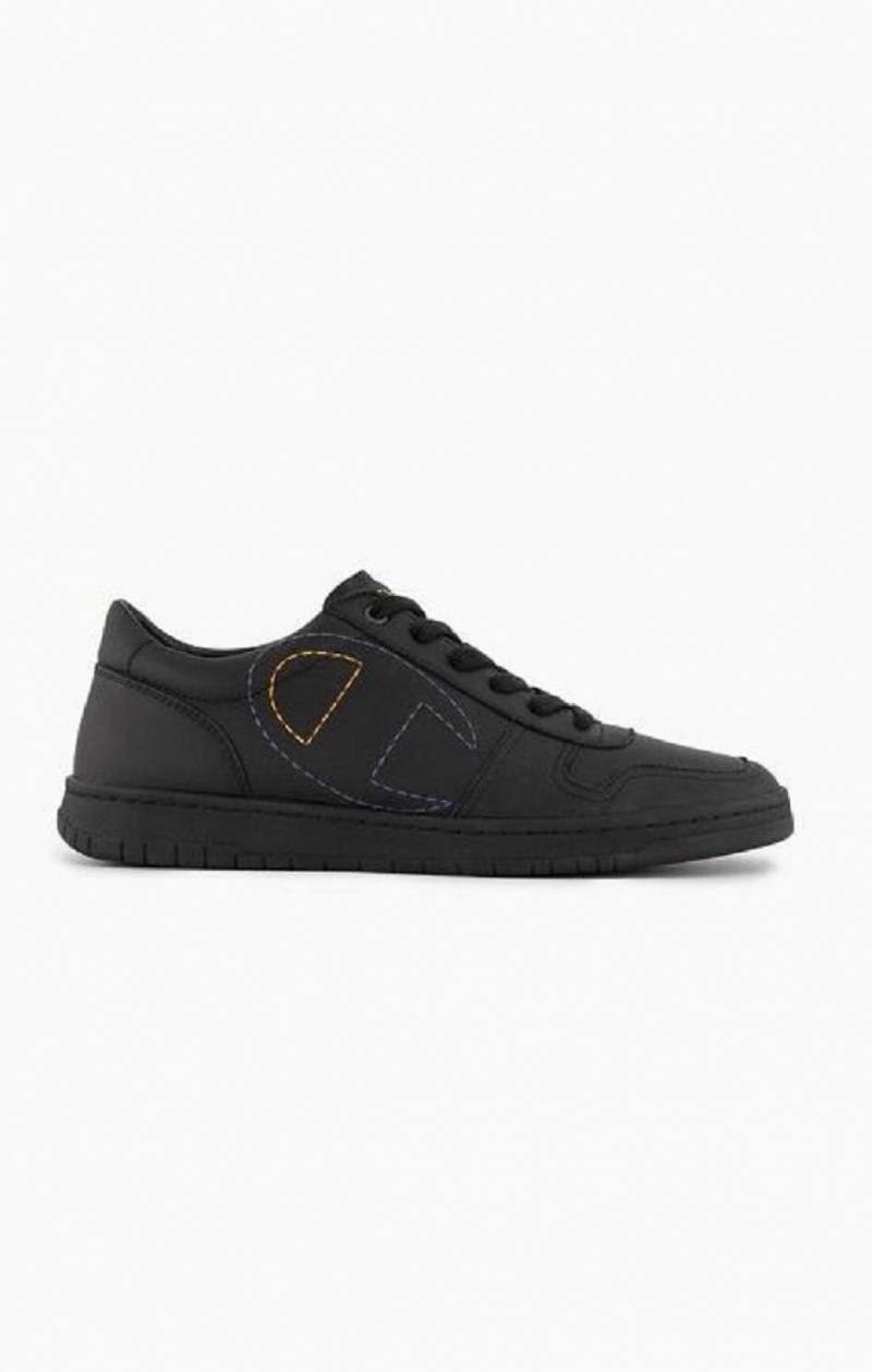 Champion 919 Low Logo Outline Trainers Tenisky Panske Čierne | 8056-FVKPG