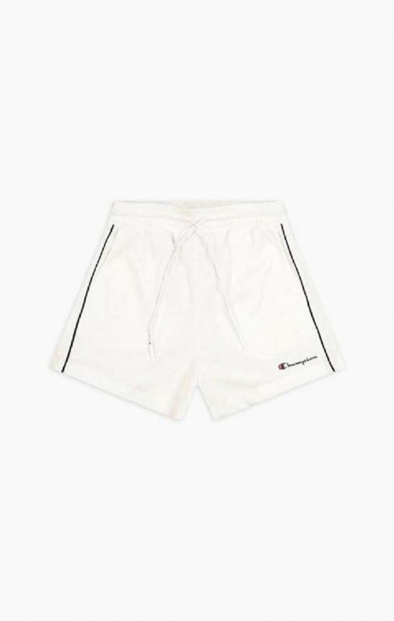 Champion All-over Script Logo Shorts Kratasy Damske Biele | 5410-ODAKC