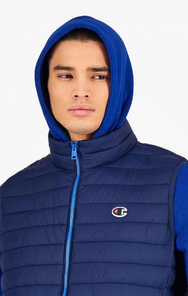 Champion Bez Rukavov Paneled Gilet Bundy Panske Tmavo Modre | 6310-SMKQP