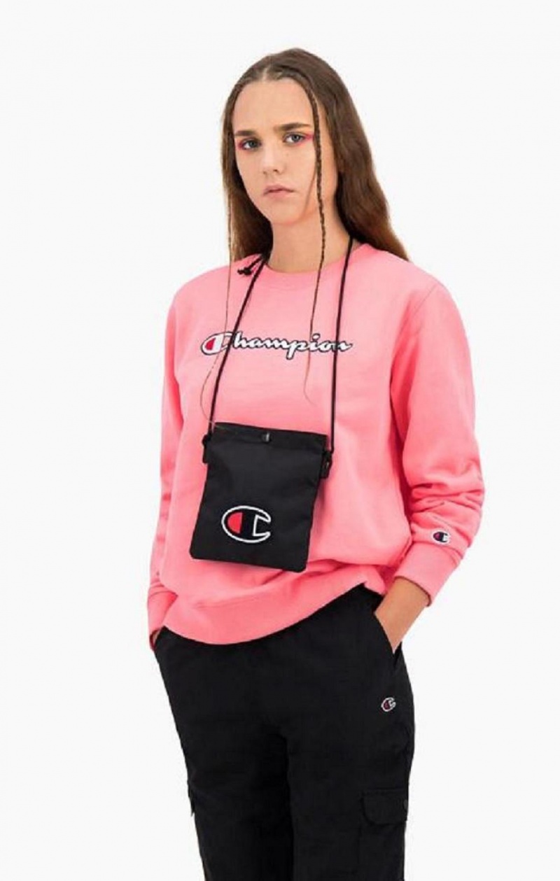 Champion C Logo Coated Mini Shoulder Bag Tasky Damske Čierne | 7260-OEUWS