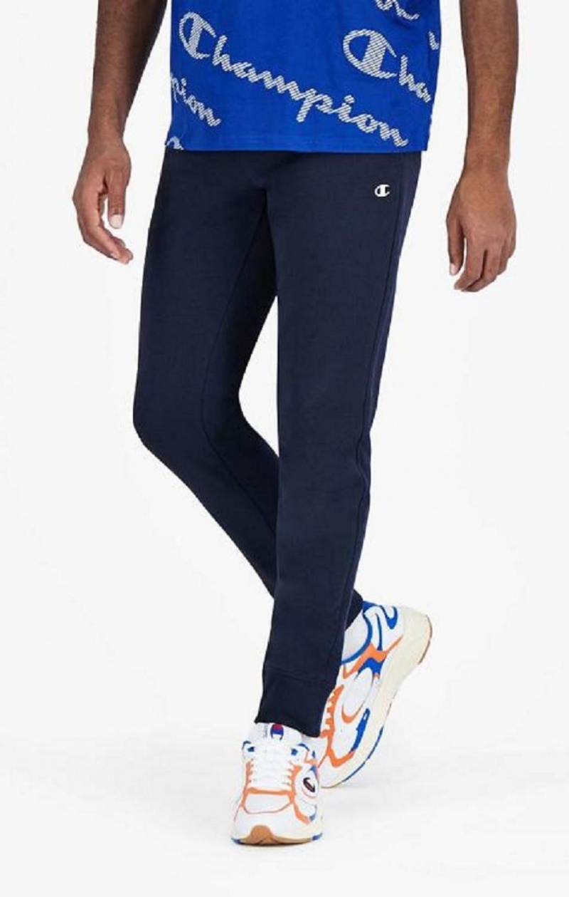 Champion C Logo Detail Cuffed Joggers Jogger Nohavice Panske Tmavo Modre | 7928-IMJPN