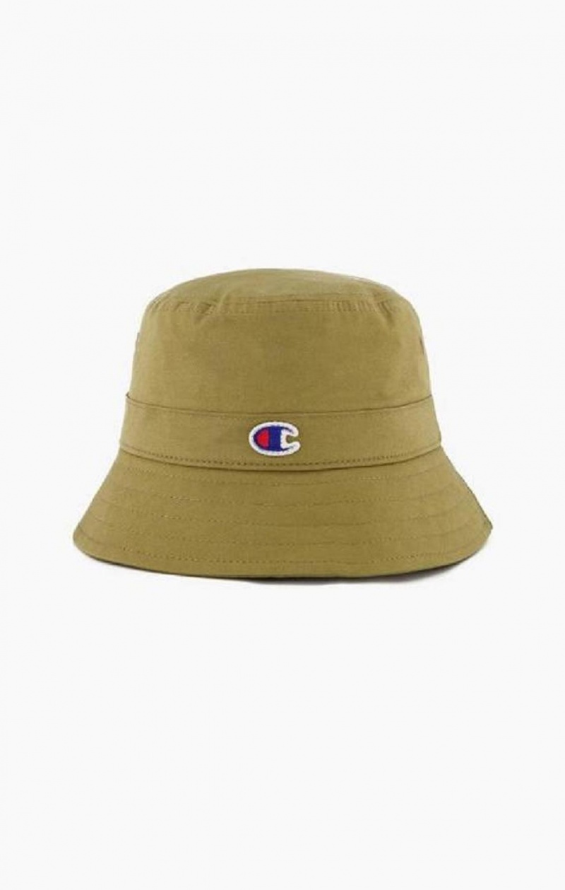 Champion C Logo Patch Bucket Hat Klobuky Panske Olivovo Zelená Zelene | 6419-LXRBA