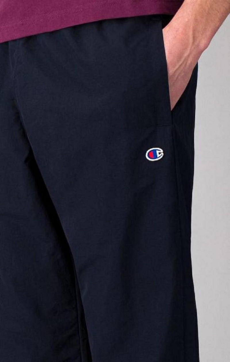 Champion C Logo Patch Cuffed Tracking Pants Jogger Nohavice Panske Tmavo Modre | 8674-OYAEL