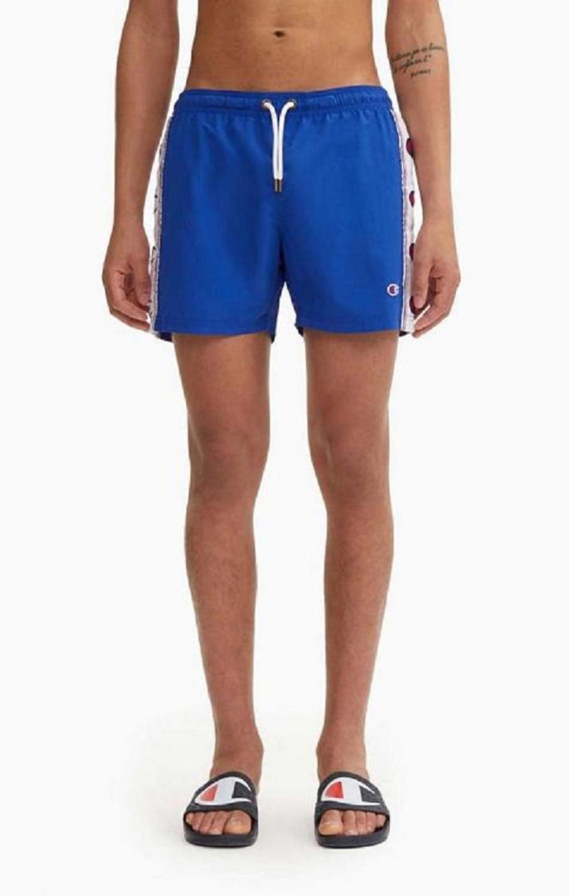 Champion C Logo Print Panel Swim Shorts Plavky Panske Modre | 3720-BPAOR