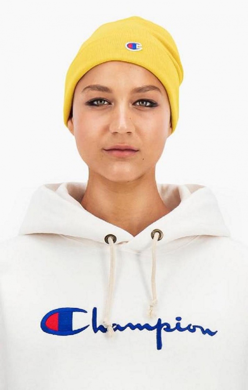 Champion C Logo Recycled Yarn Beanie Hat Klobuky Panske Zlate | 8591-WDMTI